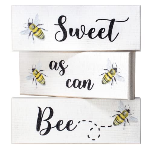 Bee Tiered Tray Decor Flat Wooden Tiered Tray Decor Mini Rustic Farm  Decorations Mini Signs Bee