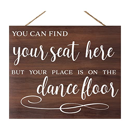 JennyGems Wedding Sign: Find Your Seat with Place Cards - Unique Reception Dancing Sign for A Memorable Celebration, Made in USA