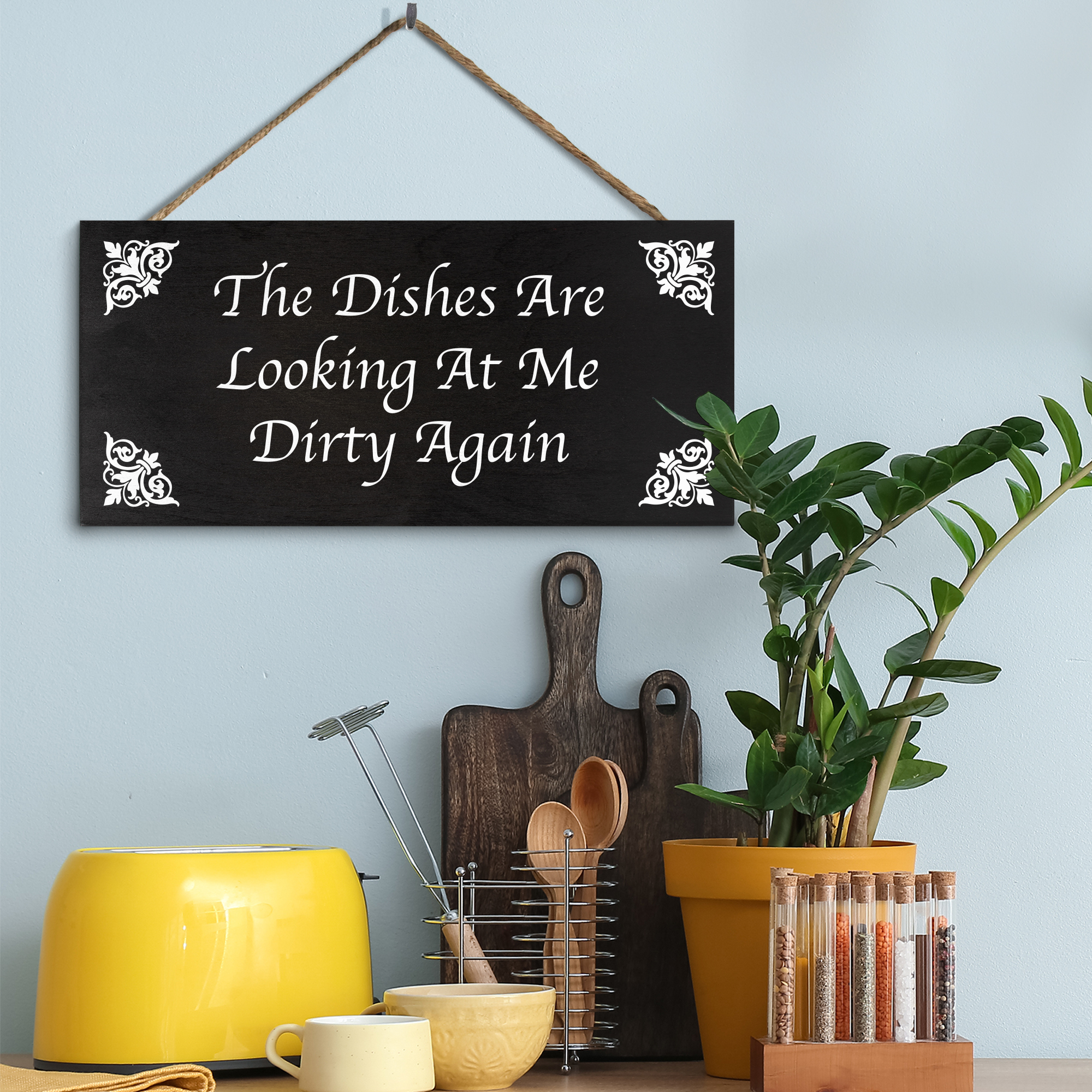 Funny Kitchen Decor, The Dishes Are Looking At Me Dirty Again, Gift Fo –  Woodticks Wood'n Signs