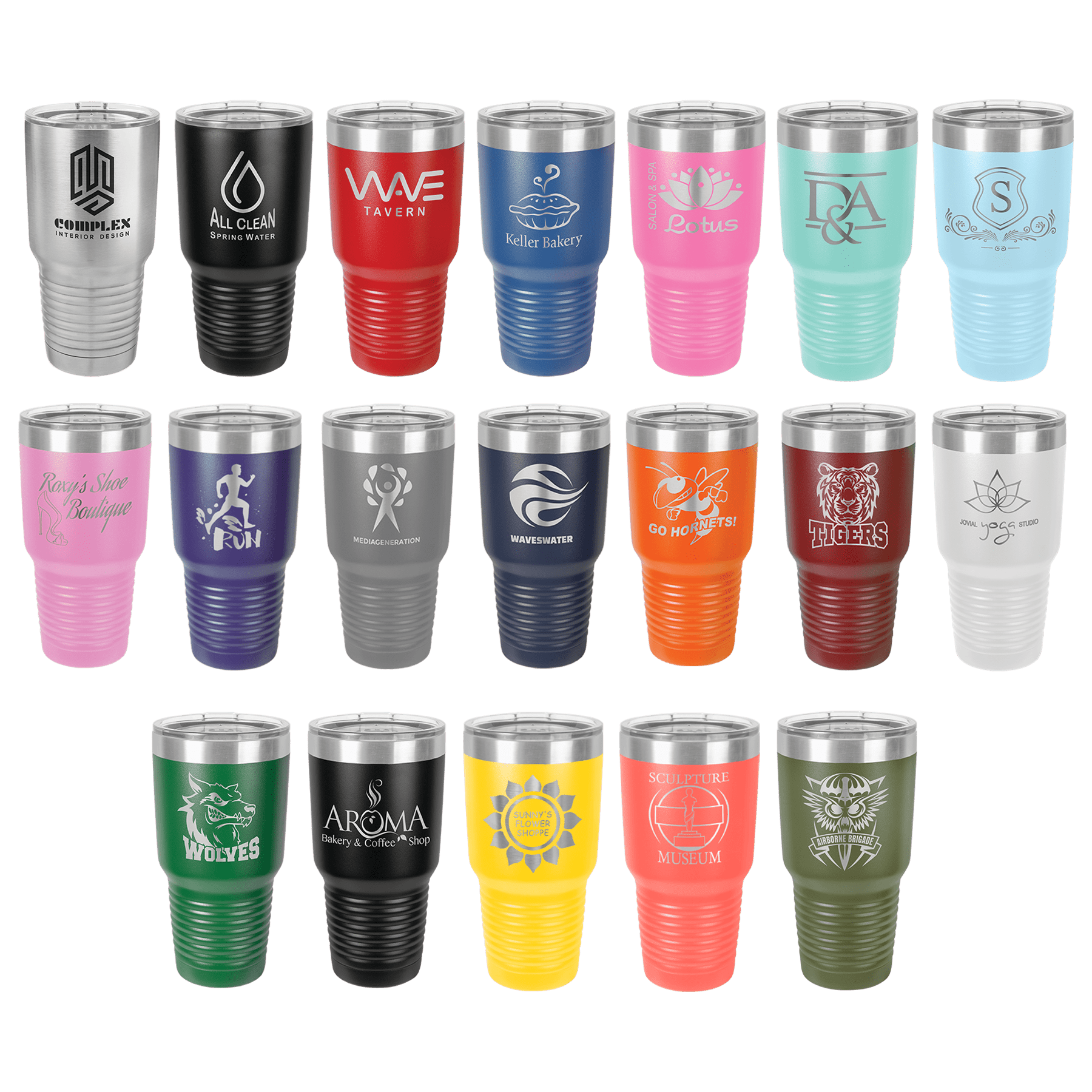 Custom Double-Wall Stainless Steel Tumbler, 30 oz. Slider Lid, Hot and Cold  - JennyGems